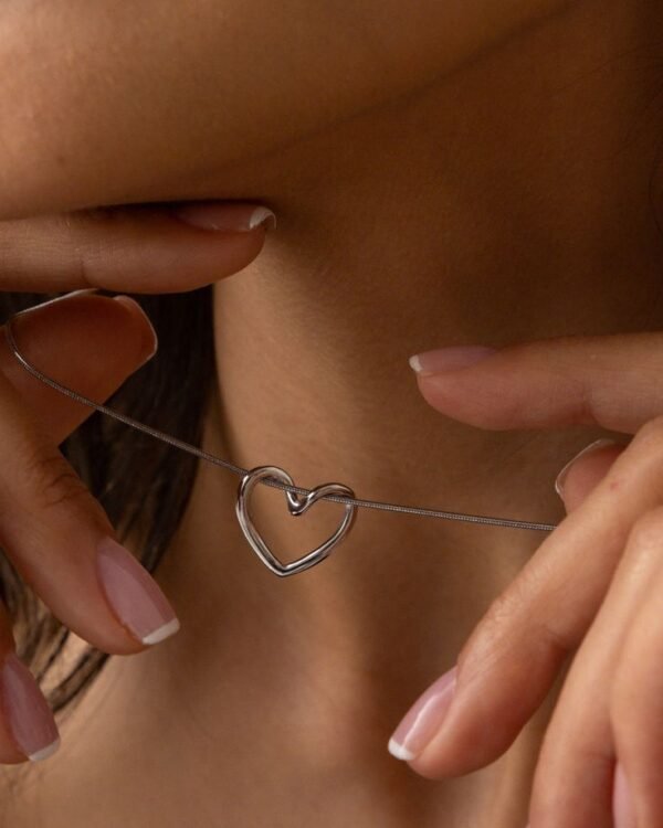 Silver Heartfelt Necklace