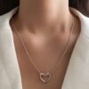 Silver Heartfelt Necklace