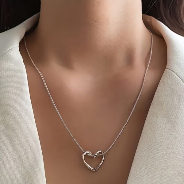 Silver Heartfelt Necklace