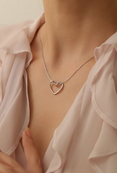 Silver Heartfelt Necklace