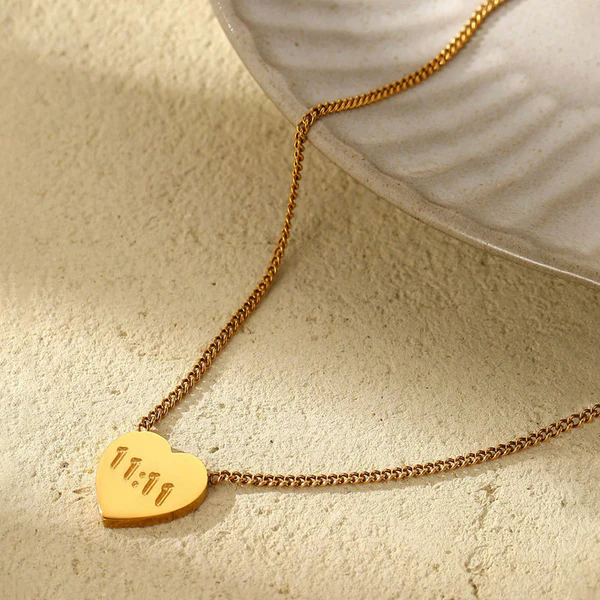 11:11 Wishful Heart Necklace