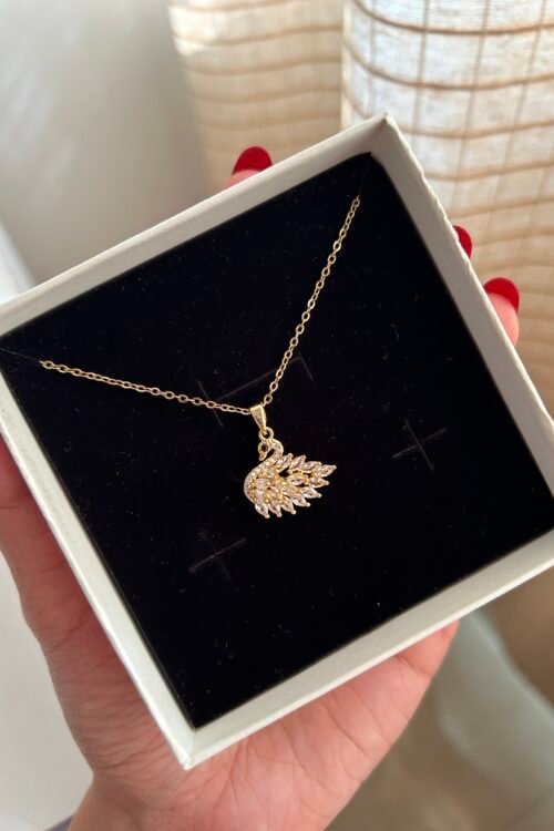 Golden Swan Necklac1