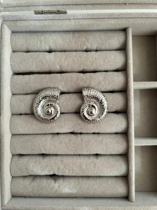Luna Swirl Silver Earrings