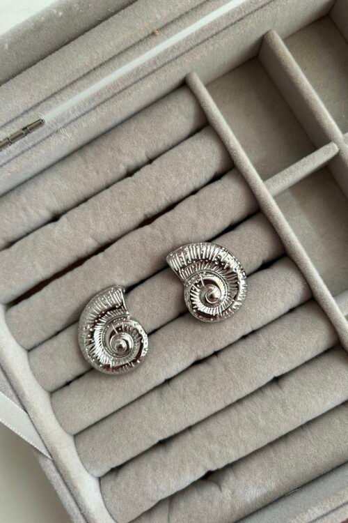 Luna Swirl Silver Earrings