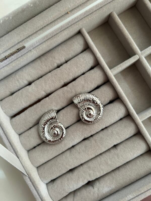 Luna Swirl Silver Earrings