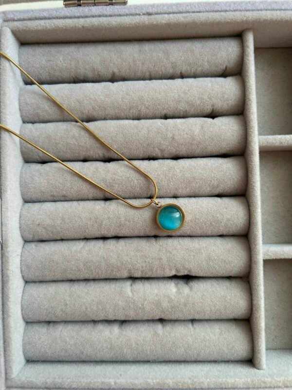 Turquoise Halo Necklace