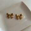 Golden Bow Studs