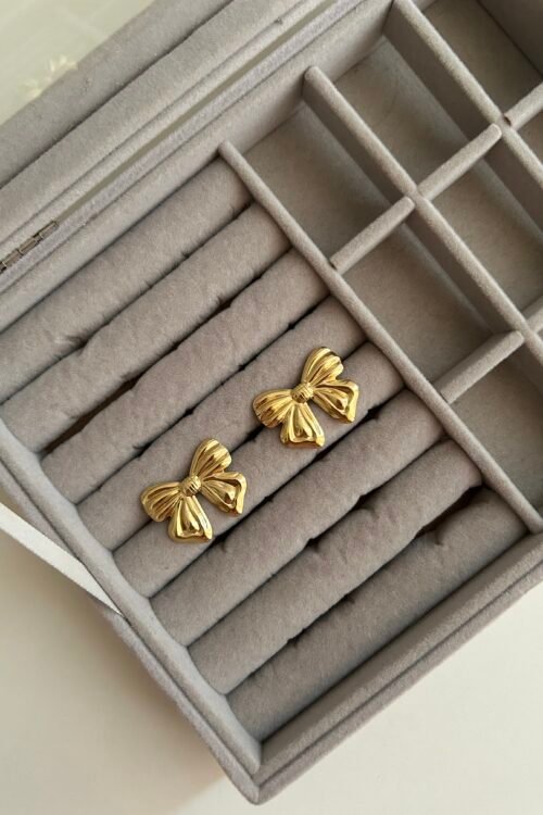 Golden Bow Studs