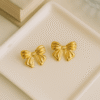 Golden Bow Studs