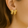 Golden Bow Studs