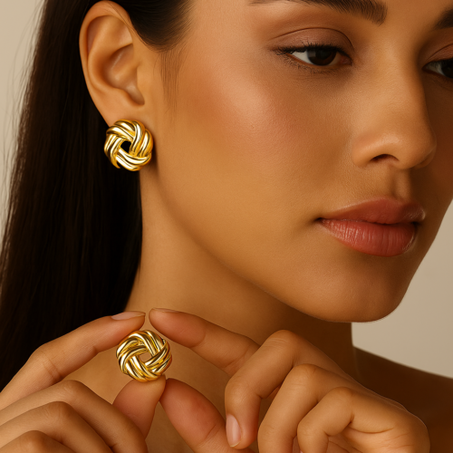 IMG_2804 Knot of Gold Earrings