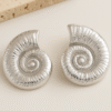 Luna Swirl Silver Earrings