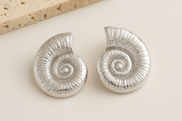 Luna Swirl Silver Earrings