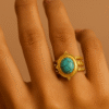 Turquoise Oasis Gold Ring