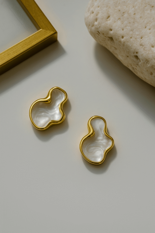 Modern Art Enamel Earrings