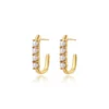 Pearl Cascade Gold Hoop Earrings